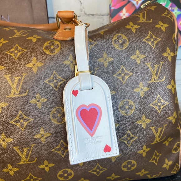 Louis Vuitton Handbags - Louis Vuitton large size leather name tag bag tag. Custom painted “game-…